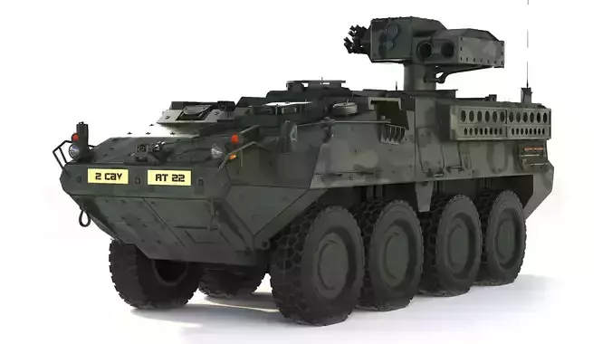 M1134 ATGM Stryker 2008 3D model