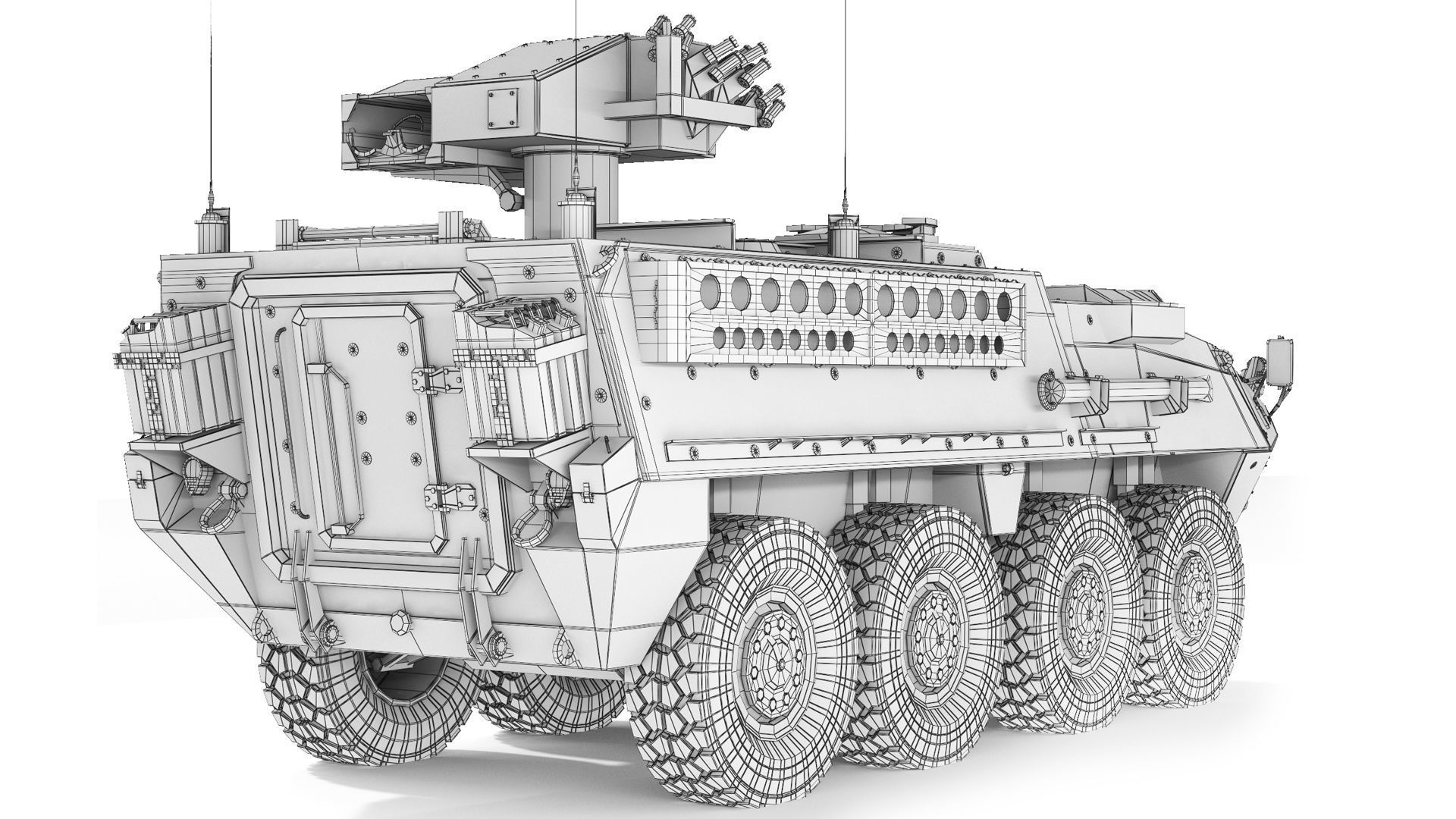 M1134 ATGM Stryker 2008 3D model_9