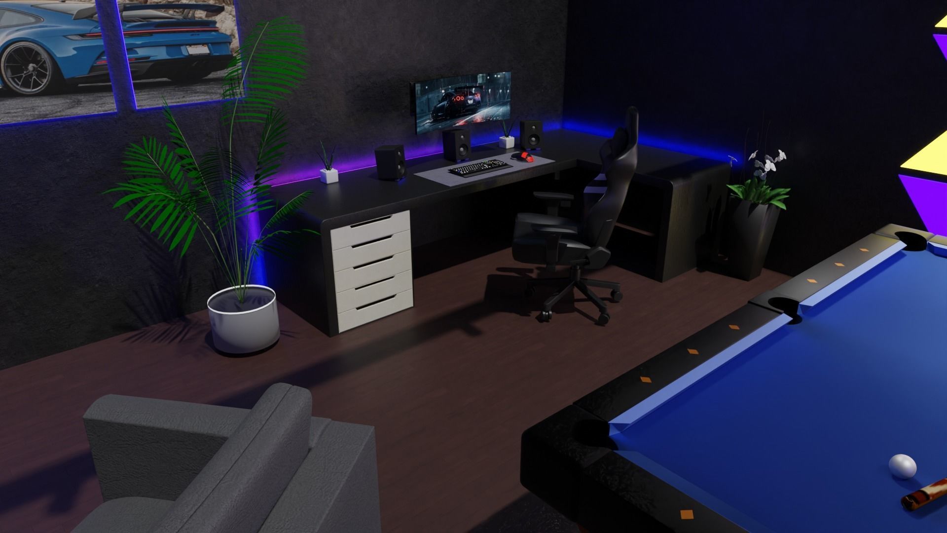 DREAM MAN CAVE - GAMING ROOM 3D model_2