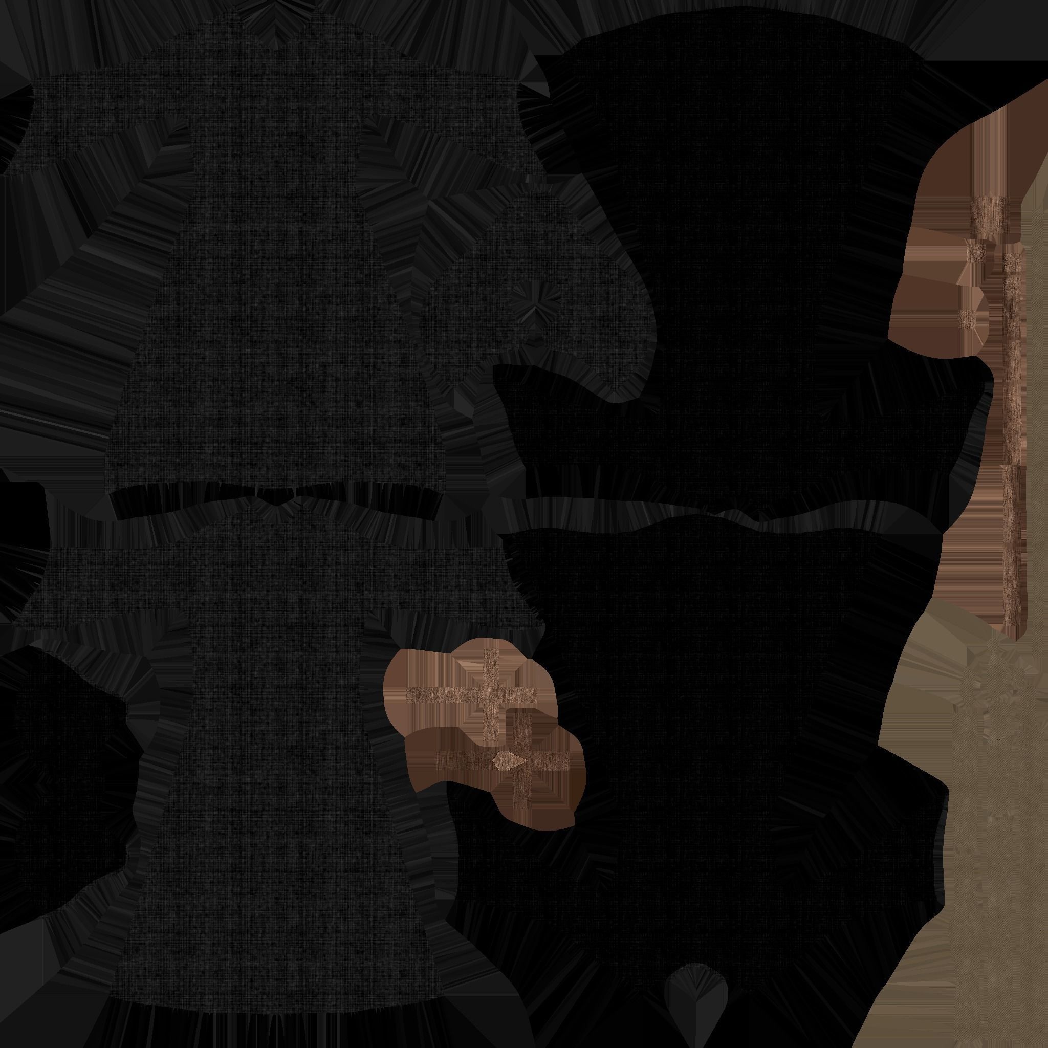 Priest Outfit A03 Black - Character Clothing Design Low-poly 3D model_27