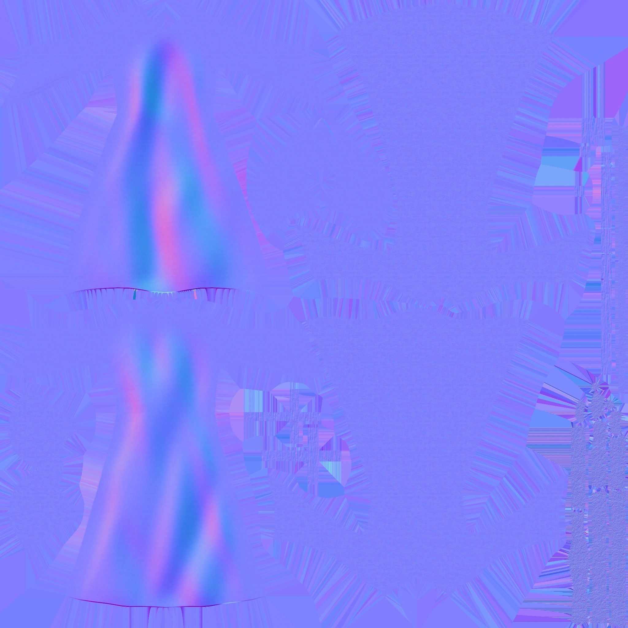 Priest Outfit A03 Black - Character Clothing Design Low-poly 3D model_28