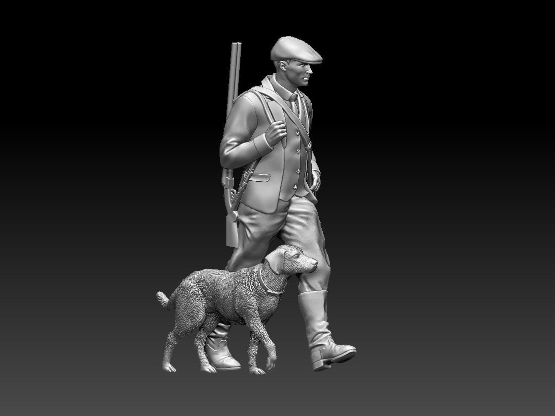 HUNTERS AND DOGS 3D print model_55