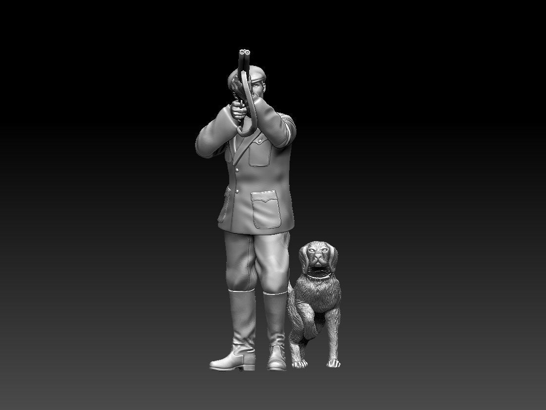 HUNTERS AND DOGS 3D print model_48