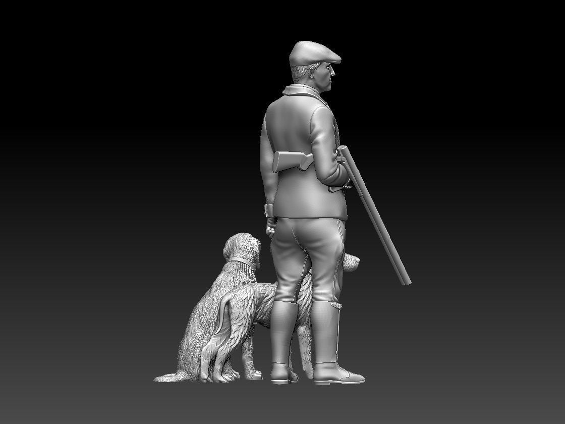 HUNTERS AND DOGS 3D print model_25
