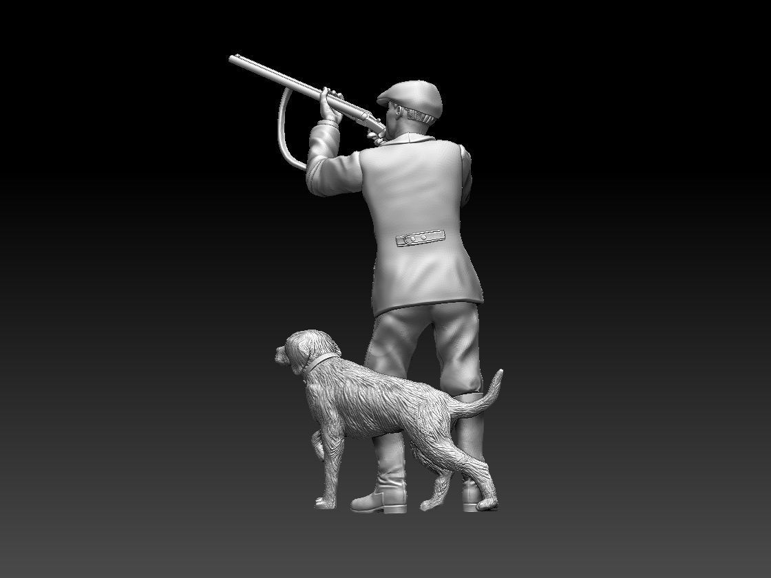 HUNTERS AND DOGS 3D print model_20