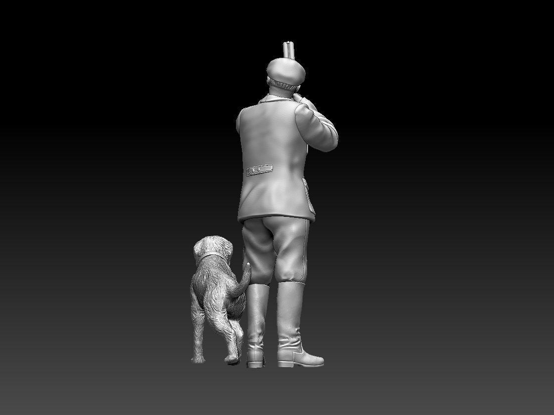 HUNTERS AND DOGS 3D print model_5