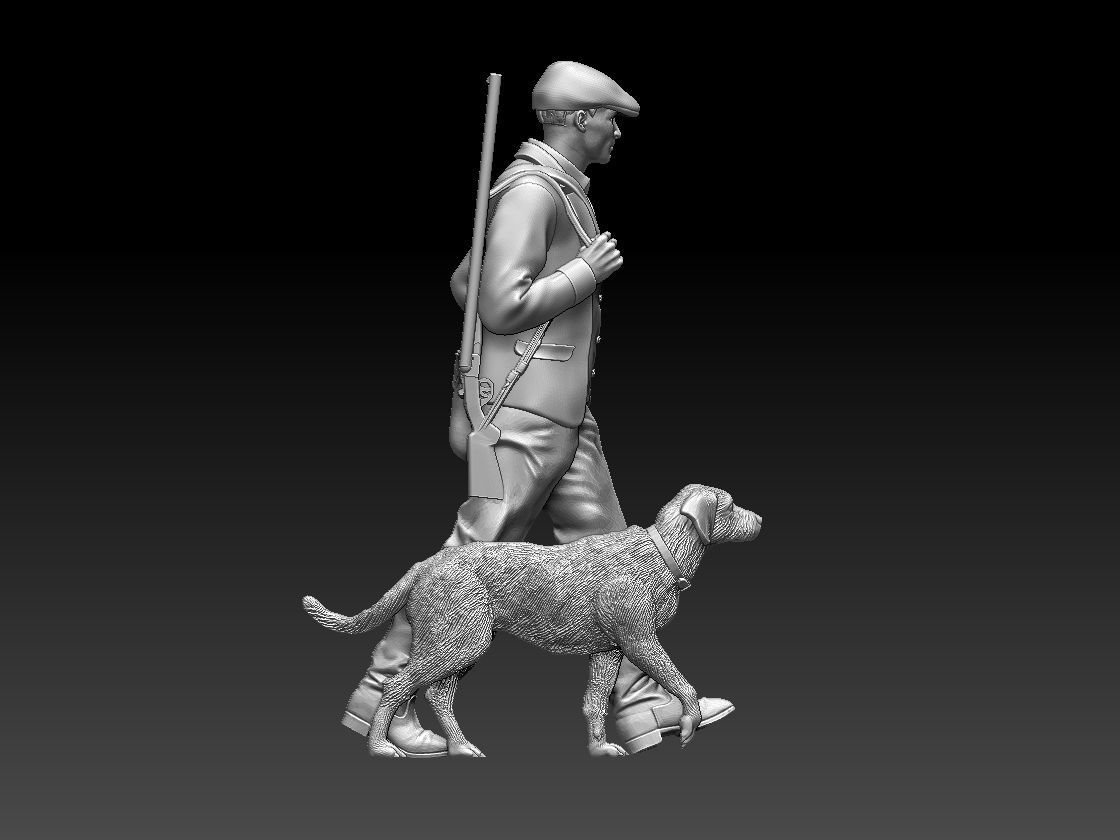 HUNTERS AND DOGS 3D print model_75