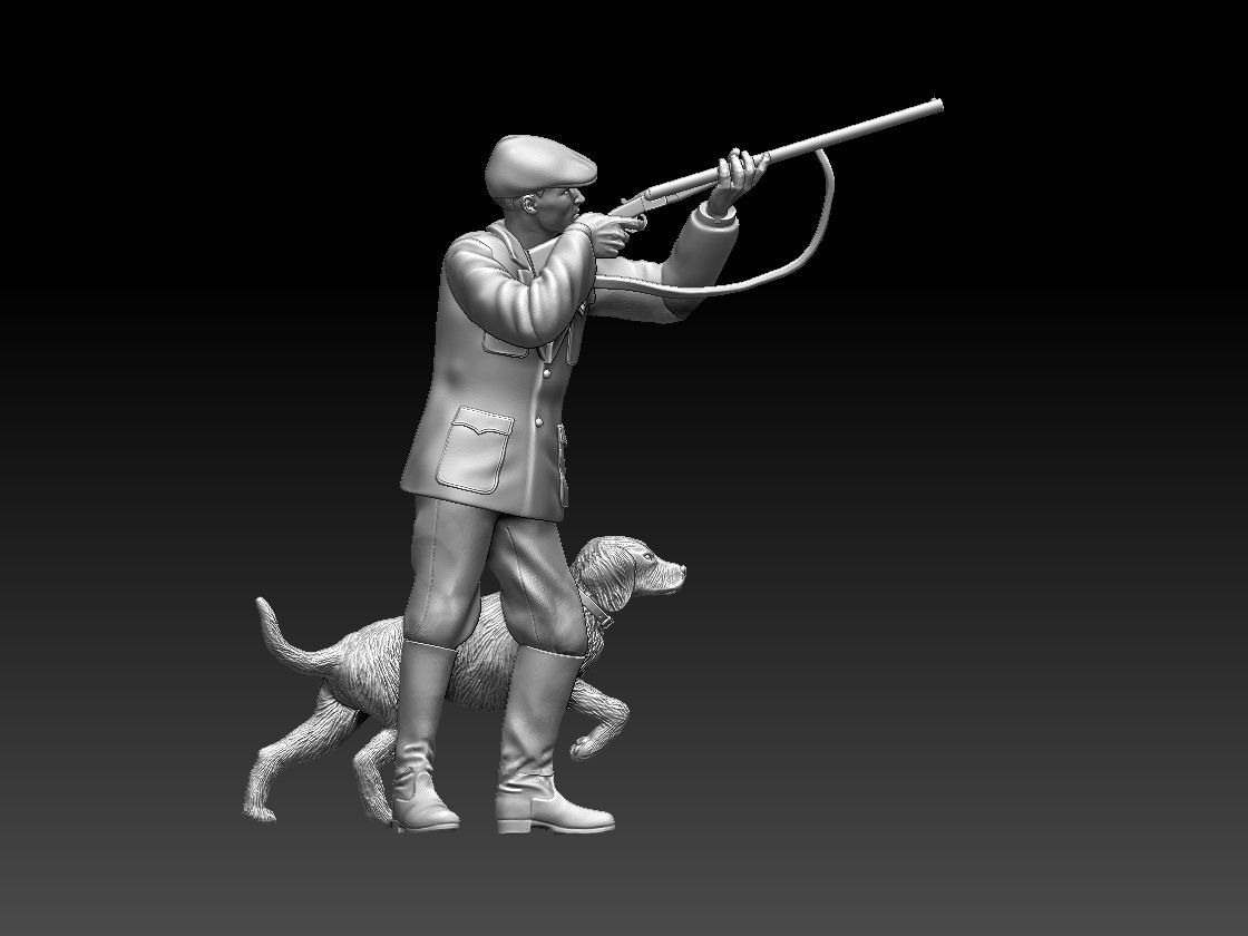 HUNTERS AND DOGS 3D print model_27