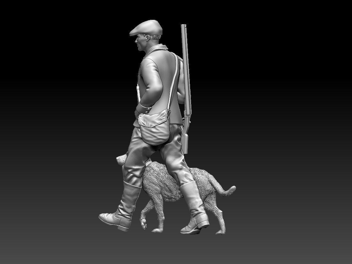HUNTERS AND DOGS 3D print model_72