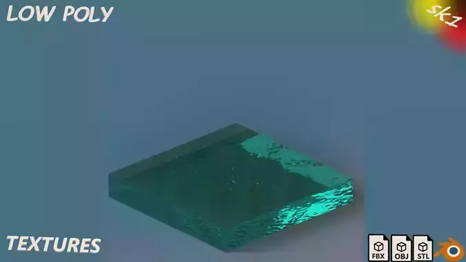 Water Low-poly 3D model