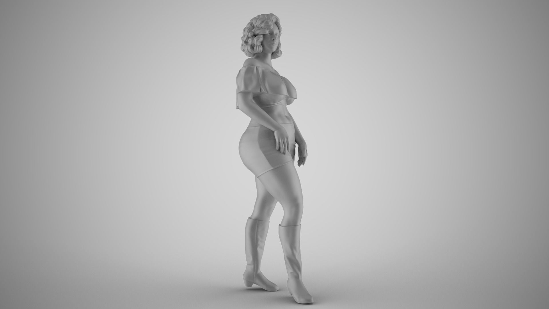 Coquet Girl 2 3D print model_3