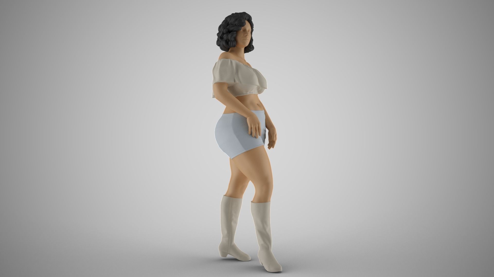 Coquet Girl 2 3D print model_4