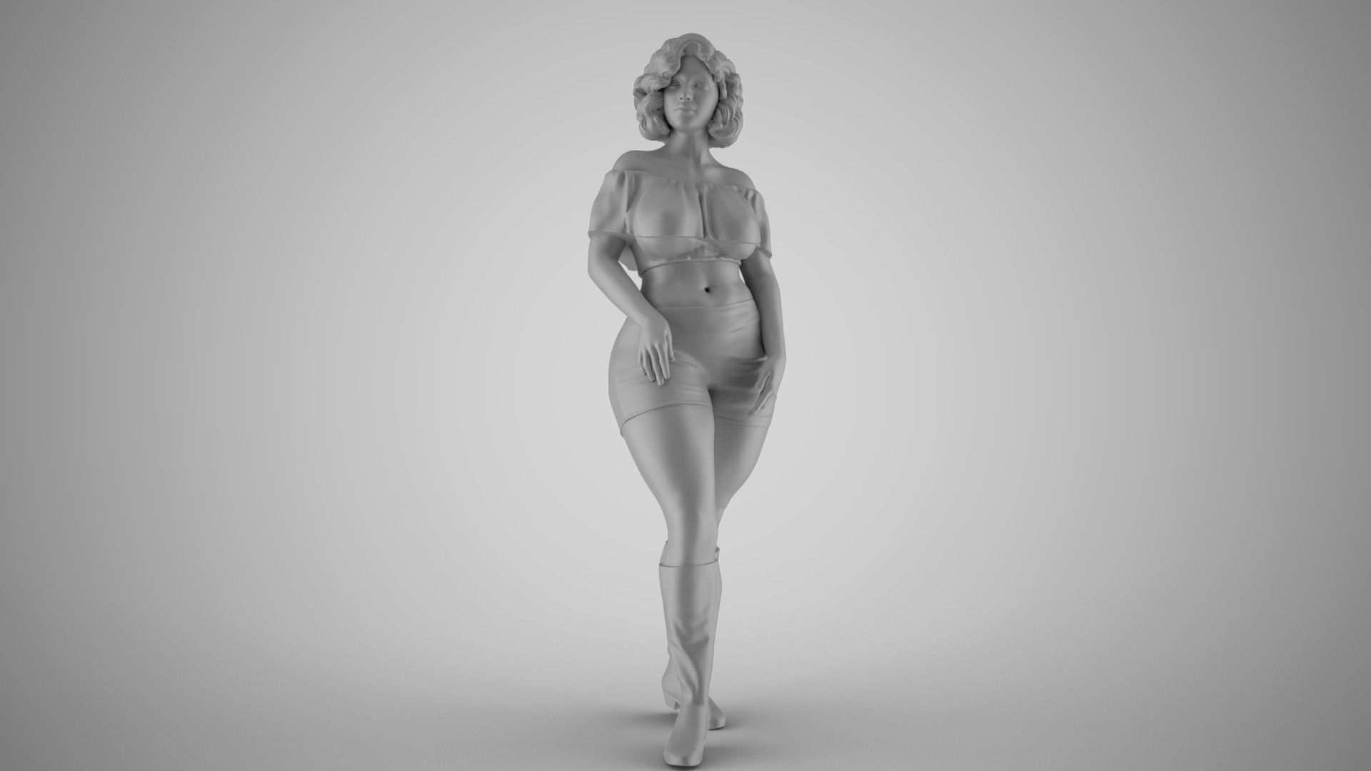Coquet Girl 2 3D print model_2