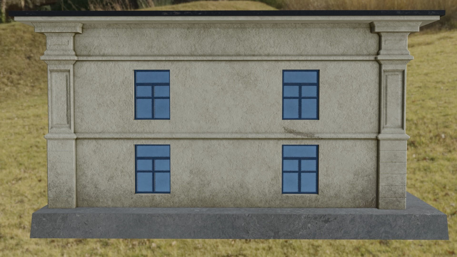 Abandoned hospital Low-poly 3D model_3