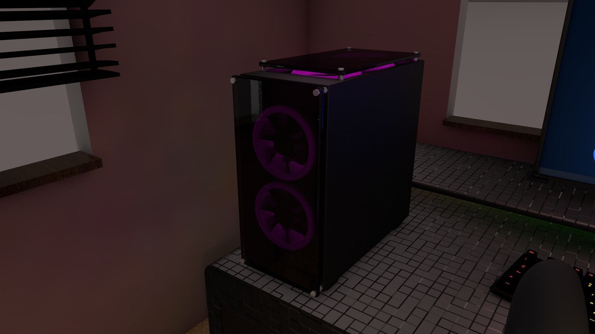 Gaming PC Desktop - Pc Gamer - 3D Model Low-poly 3D model_4