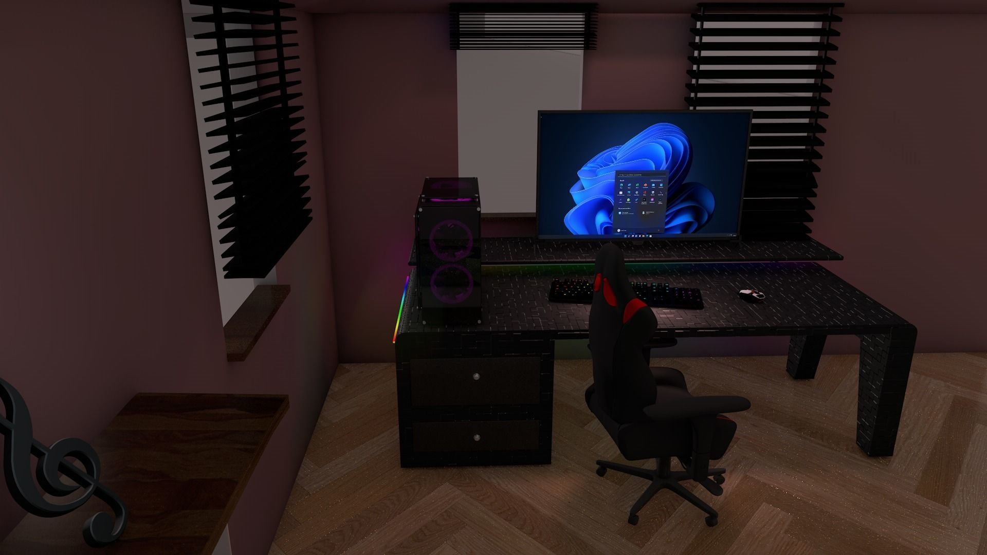 Gaming PC Desktop - Pc Gamer - 3D Model Low-poly 3D model_3