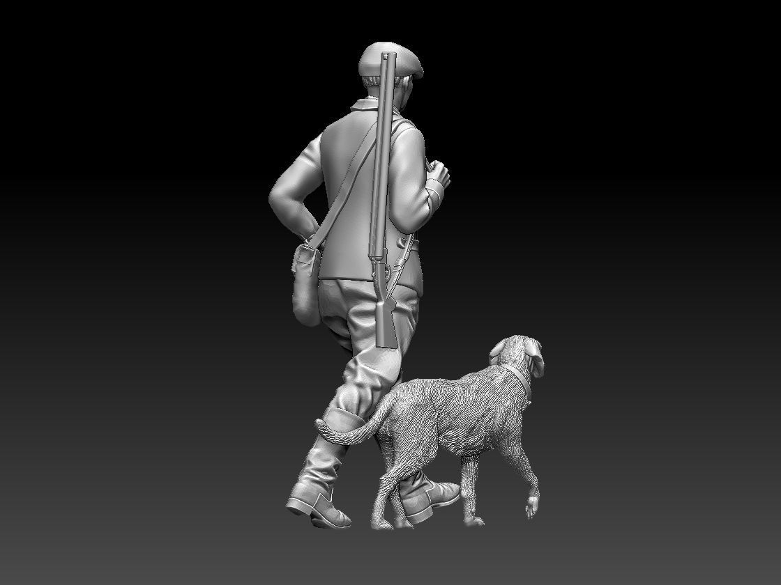 HUNTER AND DOG 3D print model_46
