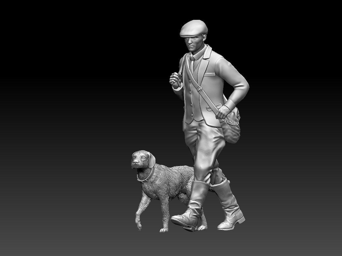 HUNTER AND DOG 3D print model_19