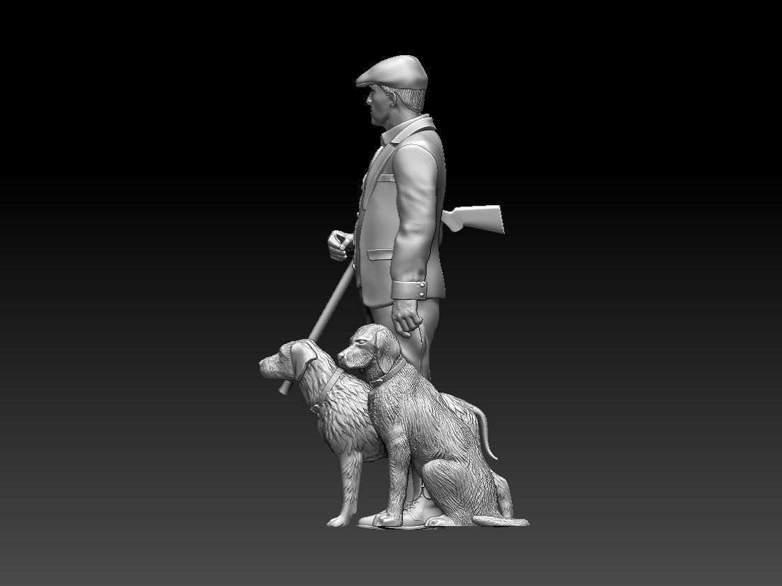 HUNTER AND DOG 3D print model_41