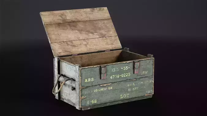 Military Box - Game Ready  - PBR 