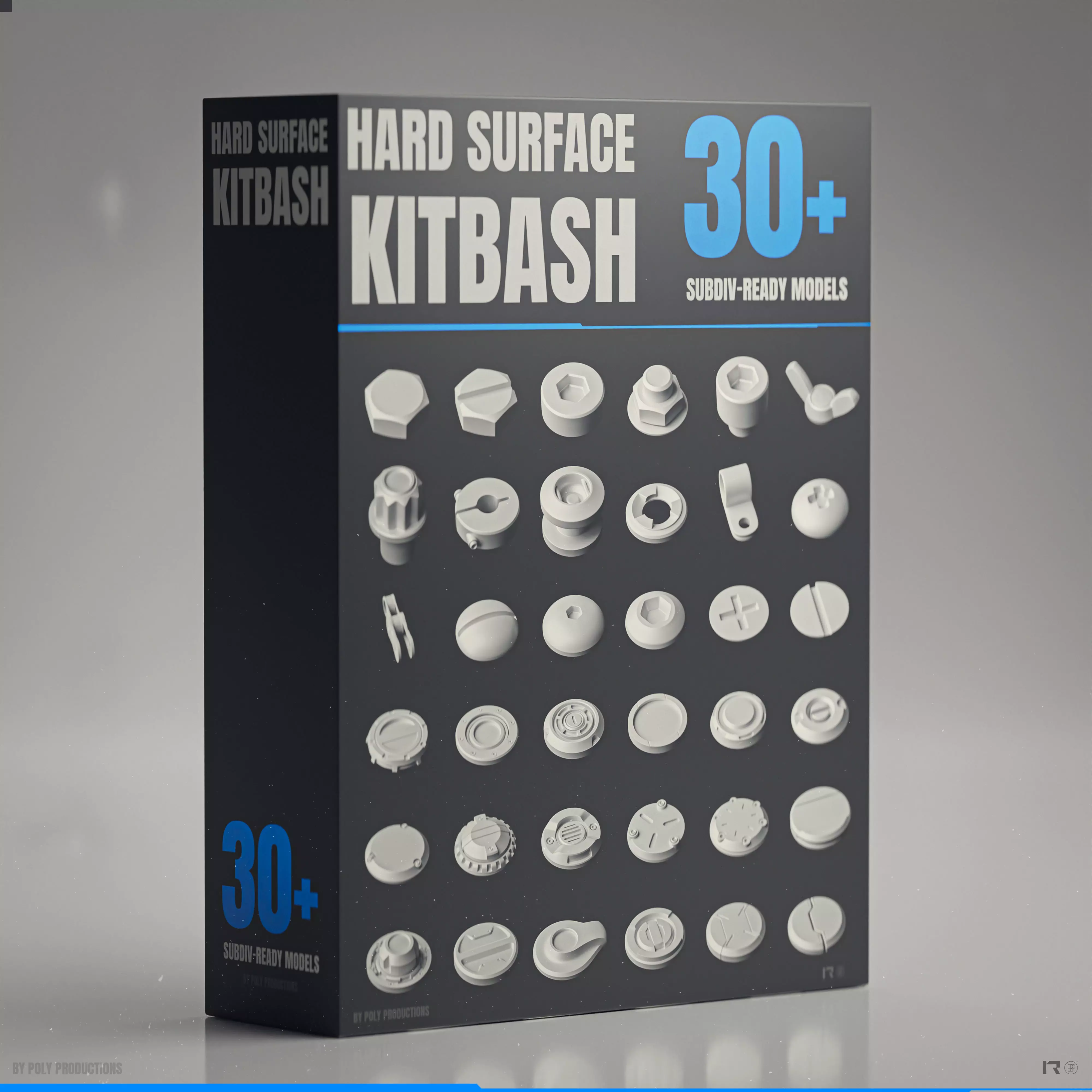 Nuts Screws and Sci-fi Shapes Kitbash Free 3D model