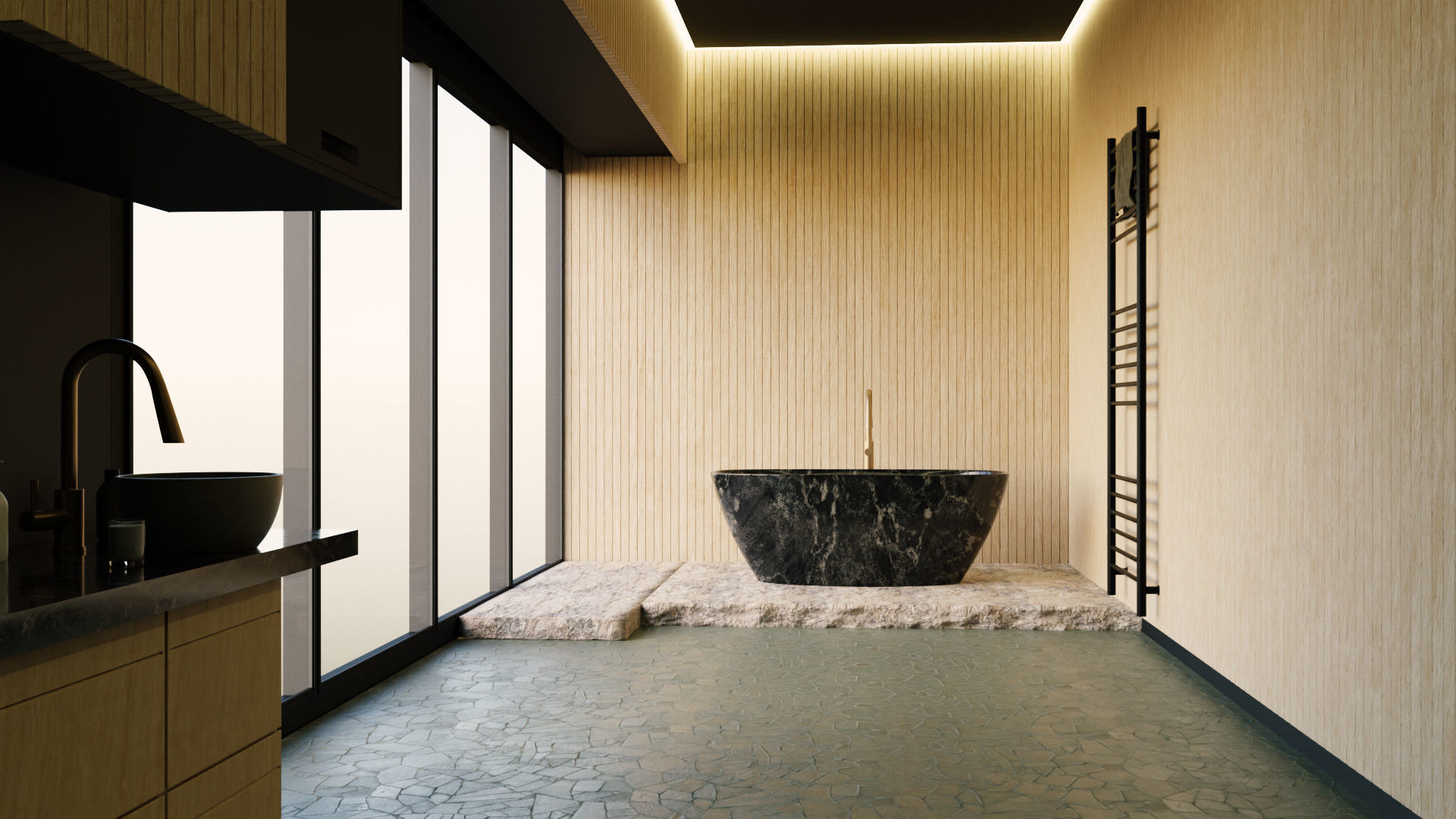 Minimalistic Bathroom Interior 3d Model by Nikdox 3D model_1