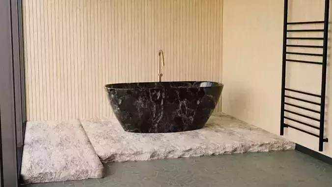 Minimalistic Bathroom Interior 3d Model by Nikdox