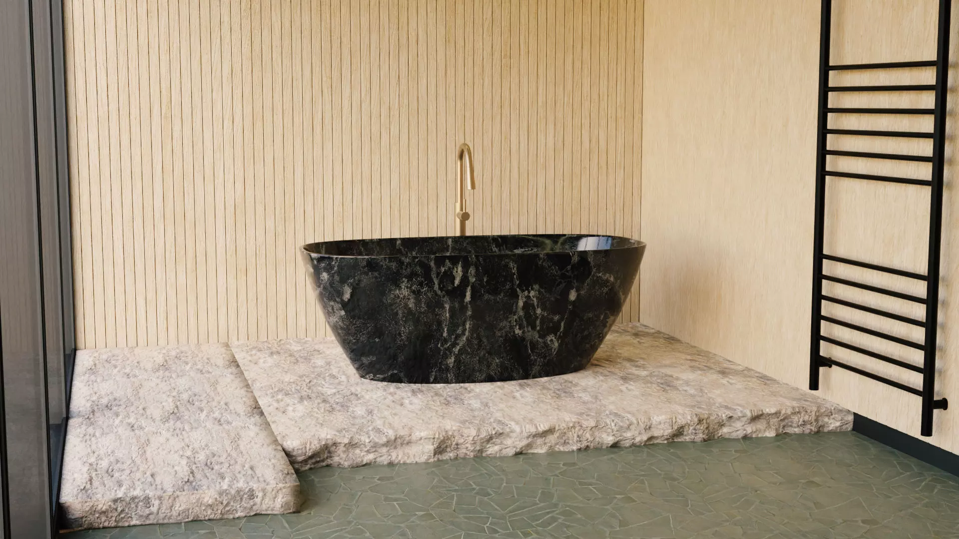 Minimalistic Bathroom Interior 3d Model by Nikdox 3D model_0