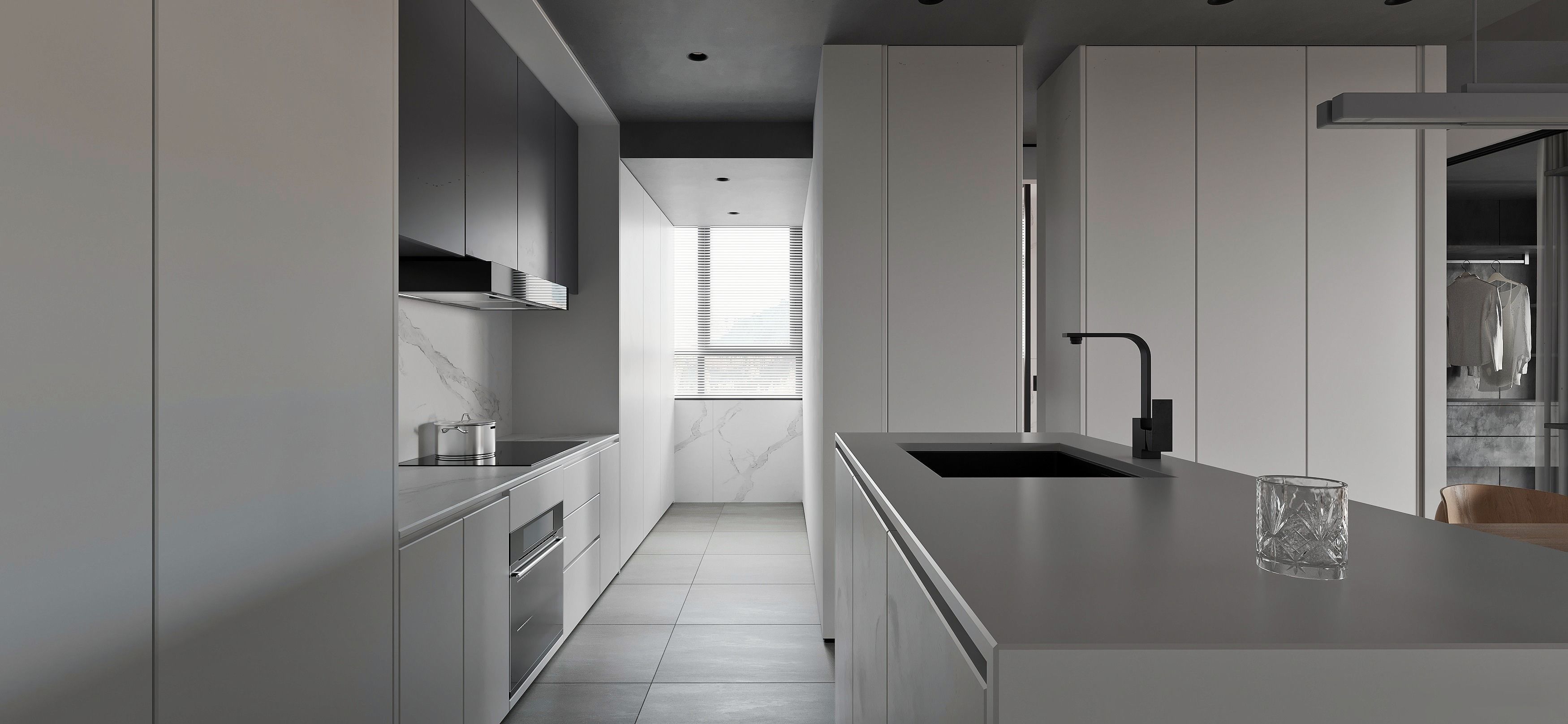 Modern apartment interior design 3d model 3D model_1