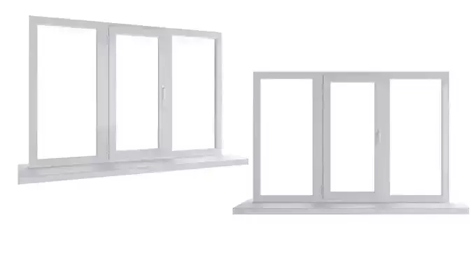 Large plastic window - white