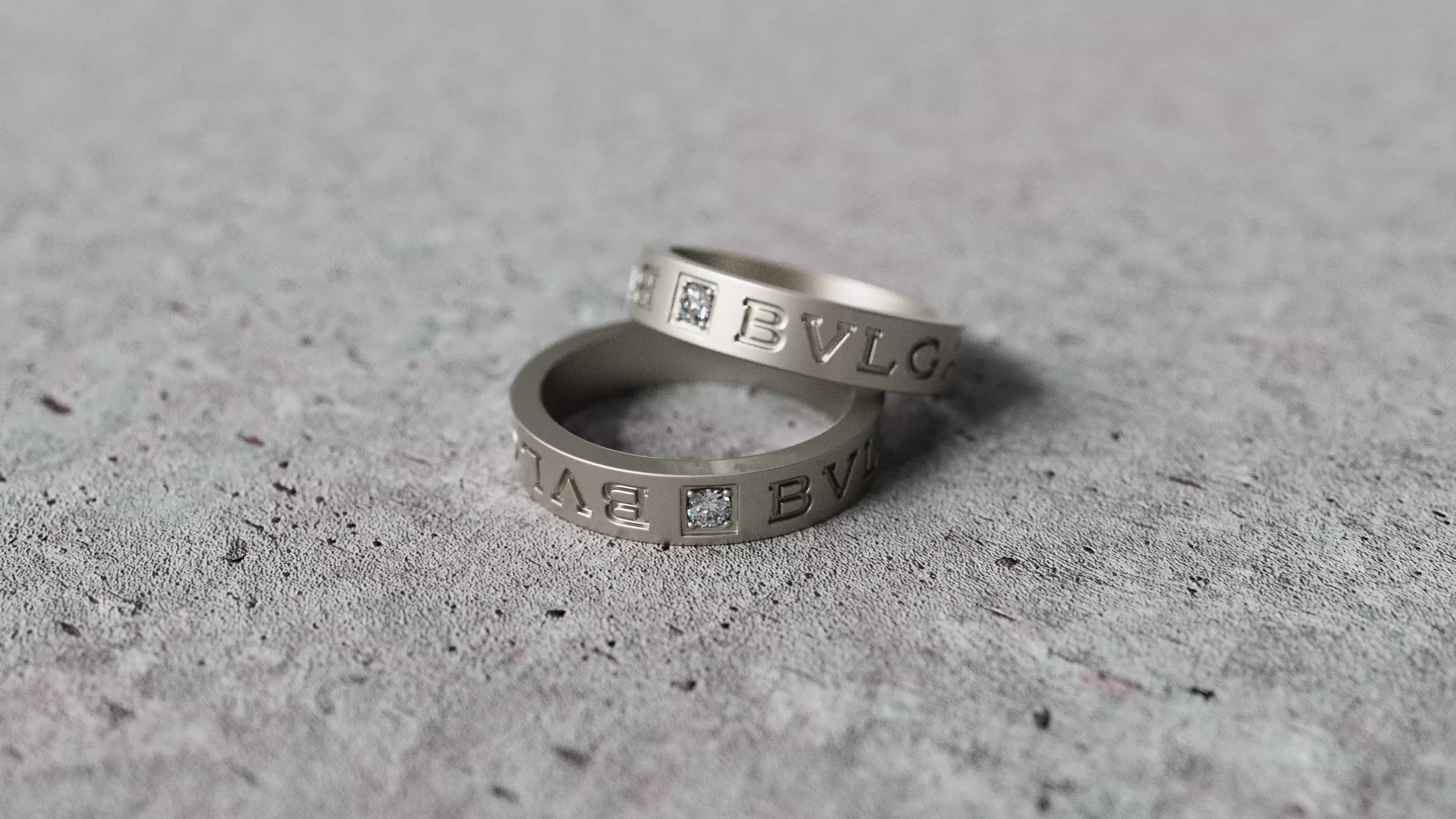Set of Bvlgari-Bvlgari rings 3D print model