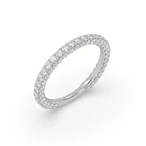 Wedding band with PREMADE HOLES AND PRONGS PRINT READY