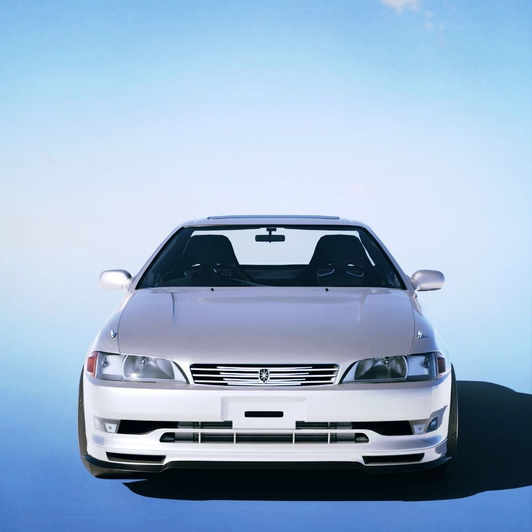 Toyota Mark II Tourer V JZX90 1993 Low-poly 3D model_4