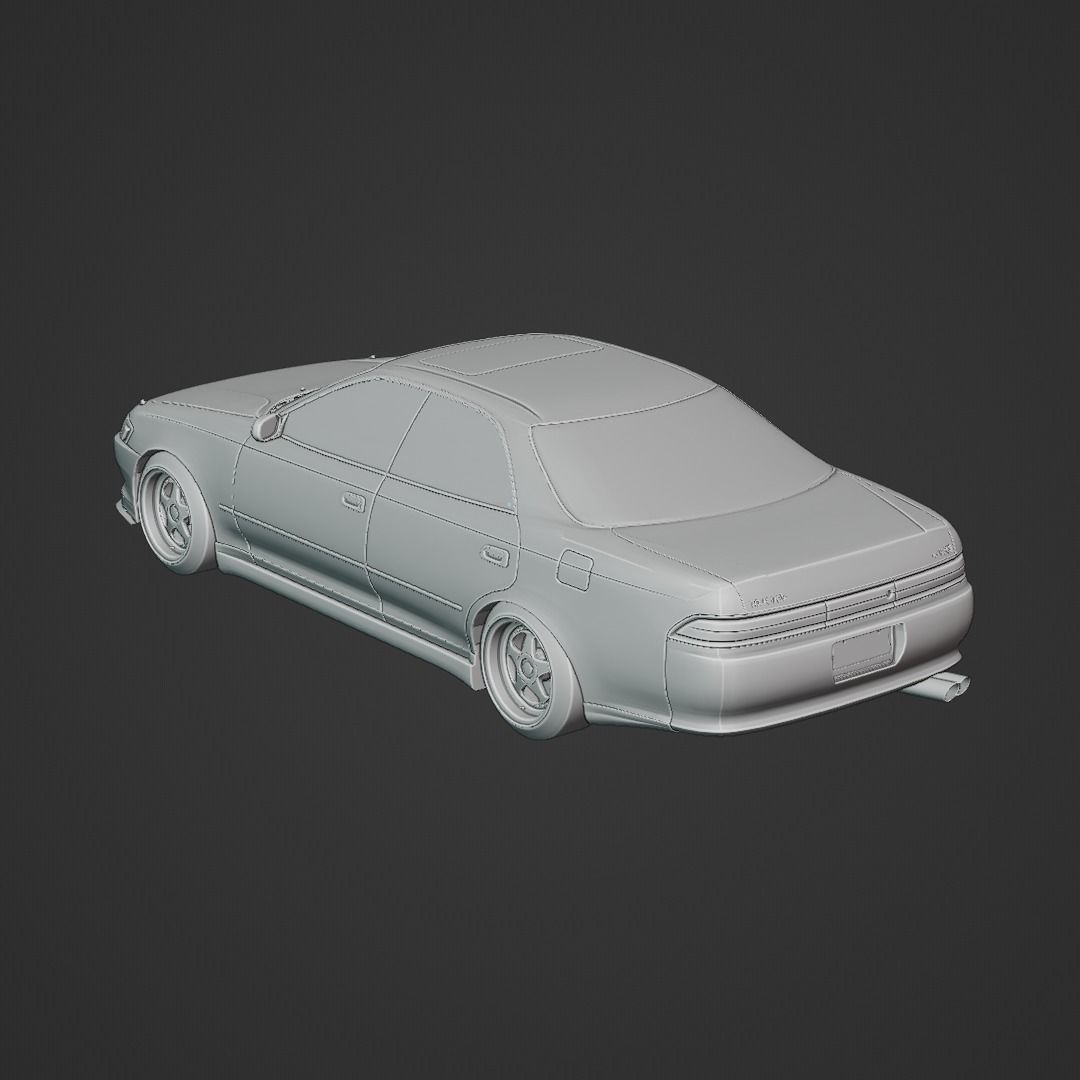 Toyota Mark II Tourer V JZX90 1993 Low-poly 3D model_6