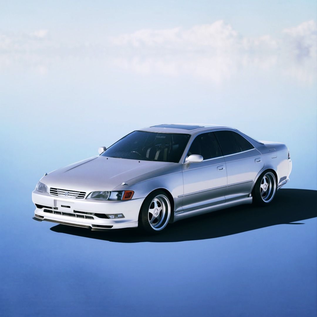 Toyota Mark II Tourer V JZX90 1993 Low-poly 3D model_3