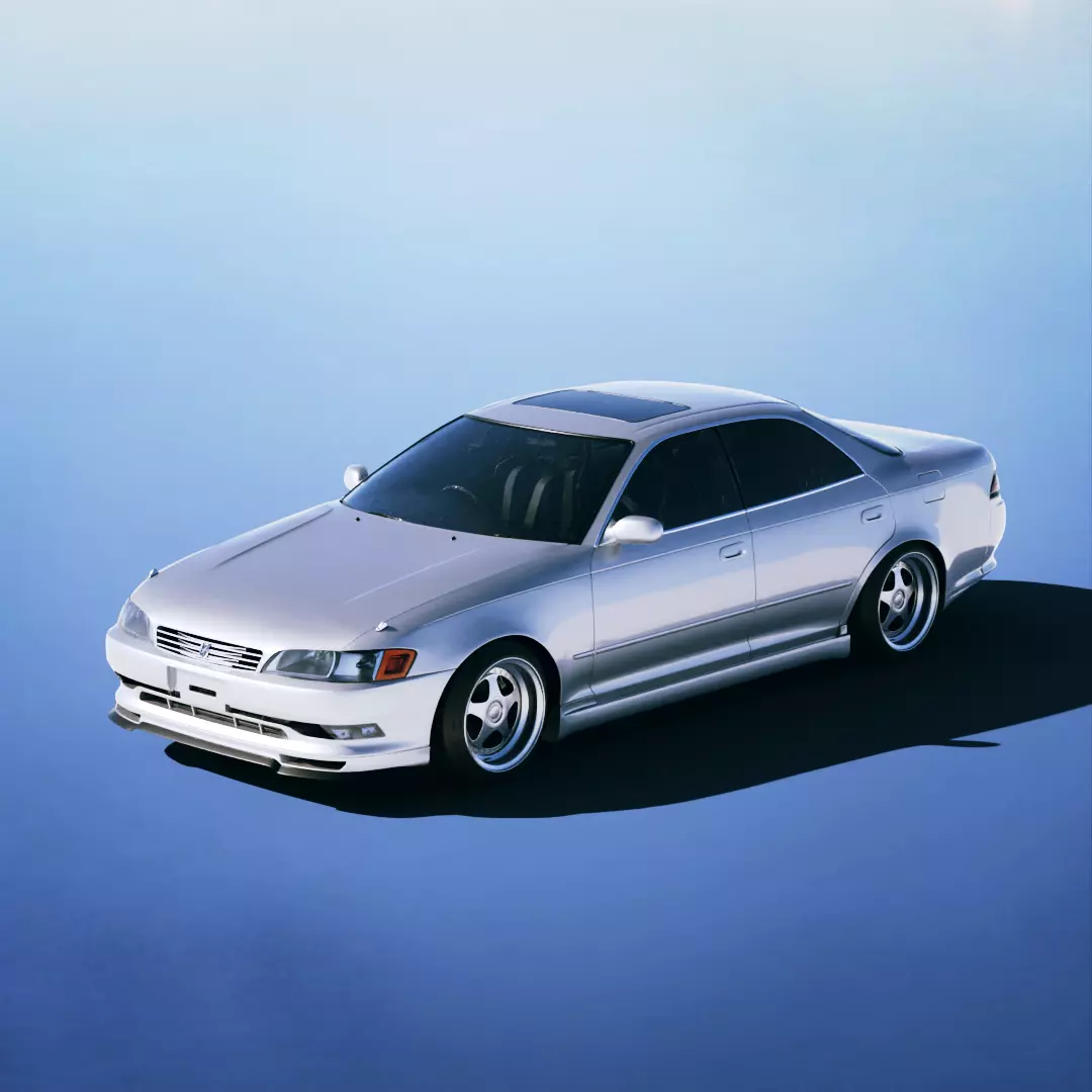 Toyota Mark II Tourer V JZX90 1993 Low-poly 3D model_0