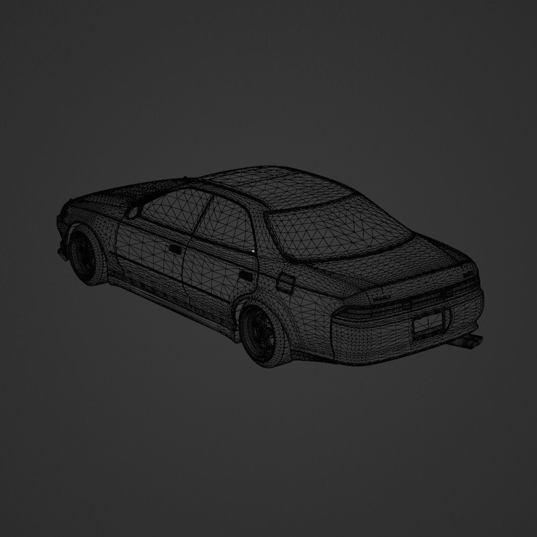 Toyota Mark II Tourer V JZX90 1993 Low-poly 3D model_8