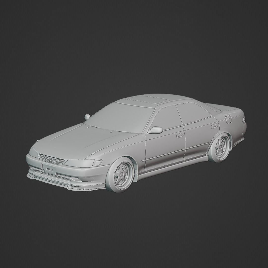Toyota Mark II Tourer V JZX90 1993 Low-poly 3D model_5
