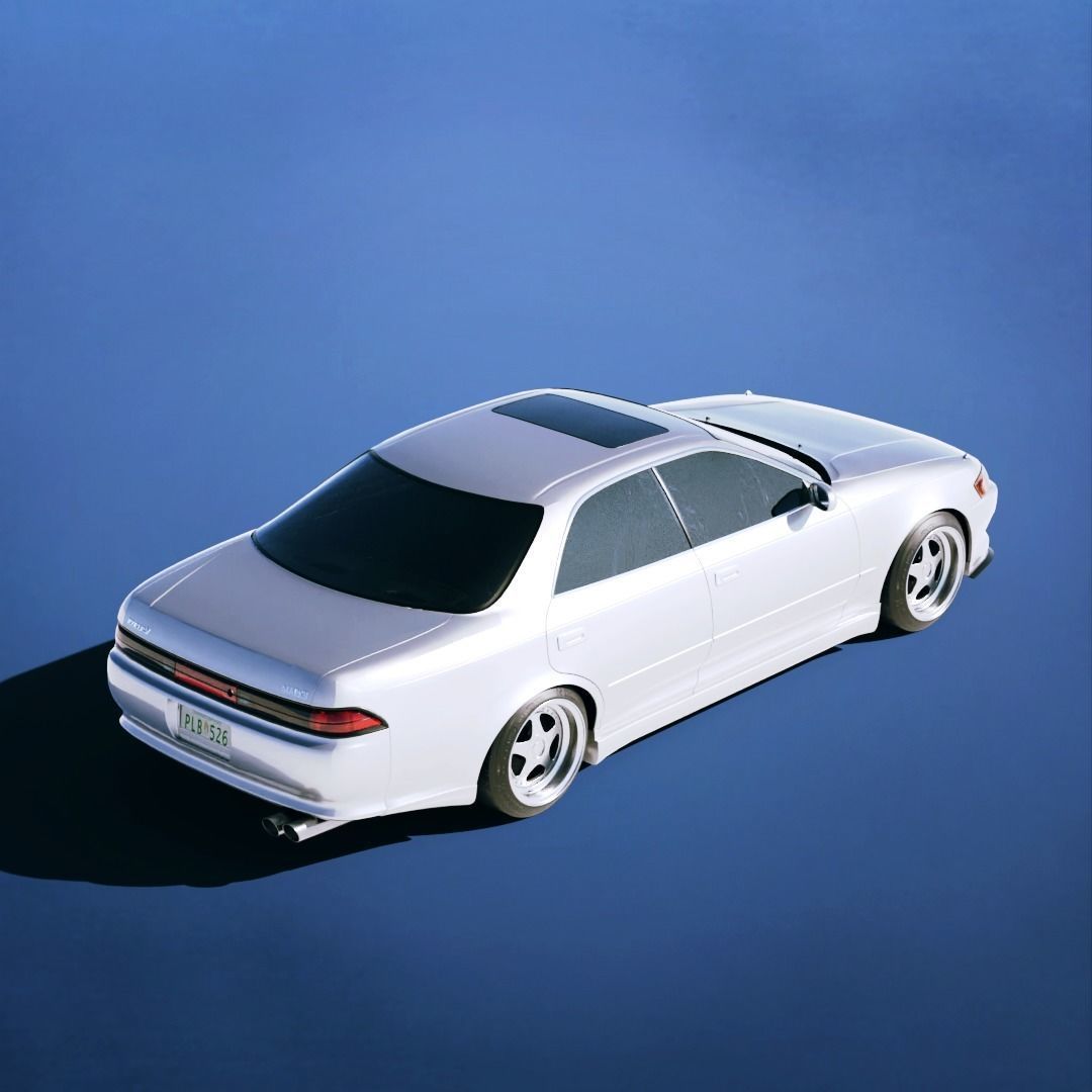 Toyota Mark II Tourer V JZX90 1993 Low-poly 3D model_2