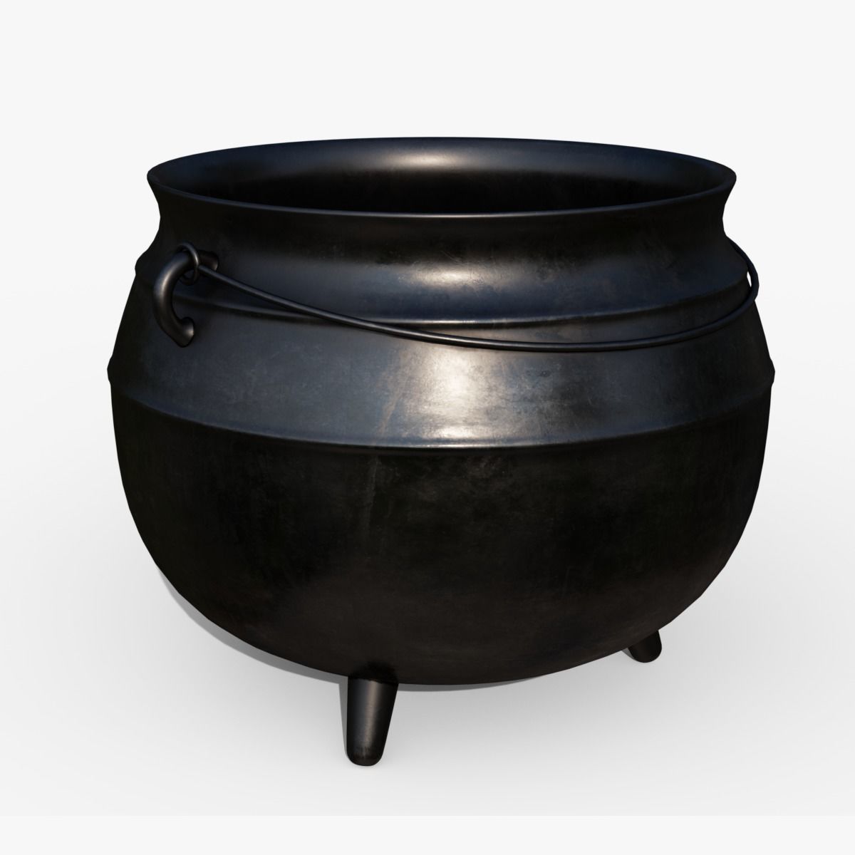 Cauldron Low-poly 3D model_8