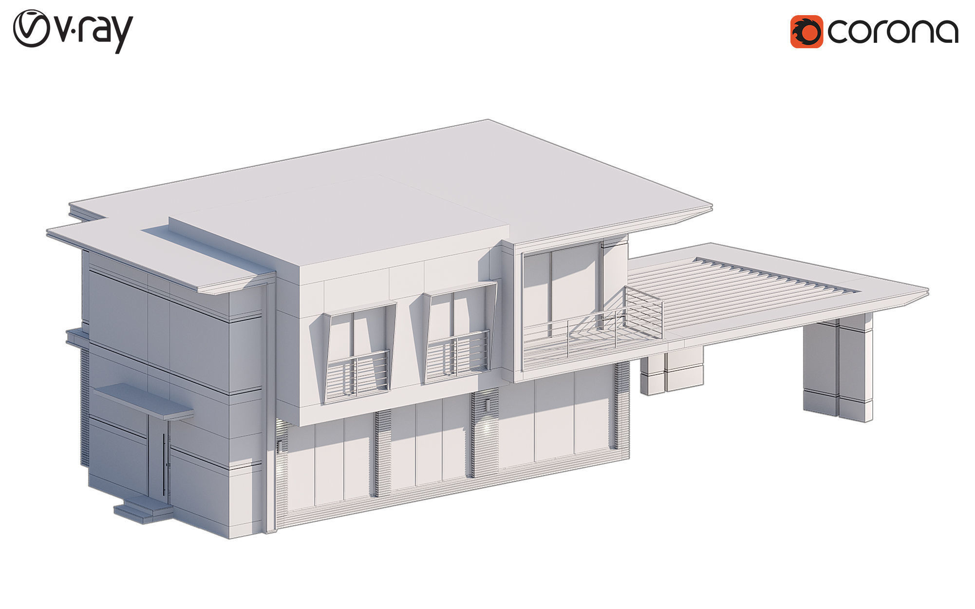 Modern Villas 1 3D model_14