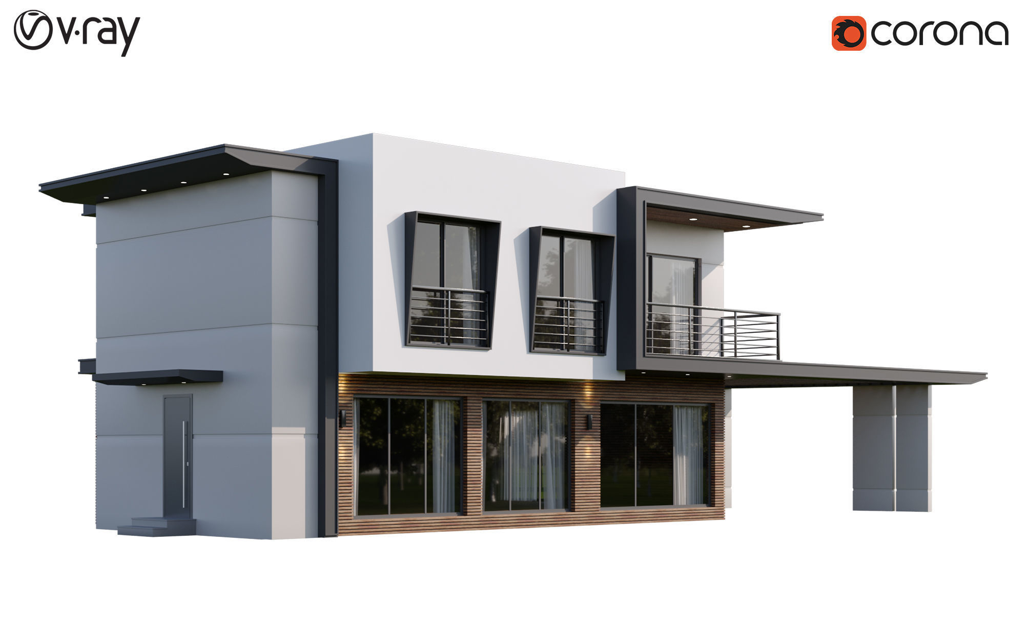 Modern Villas 1 3D model_3