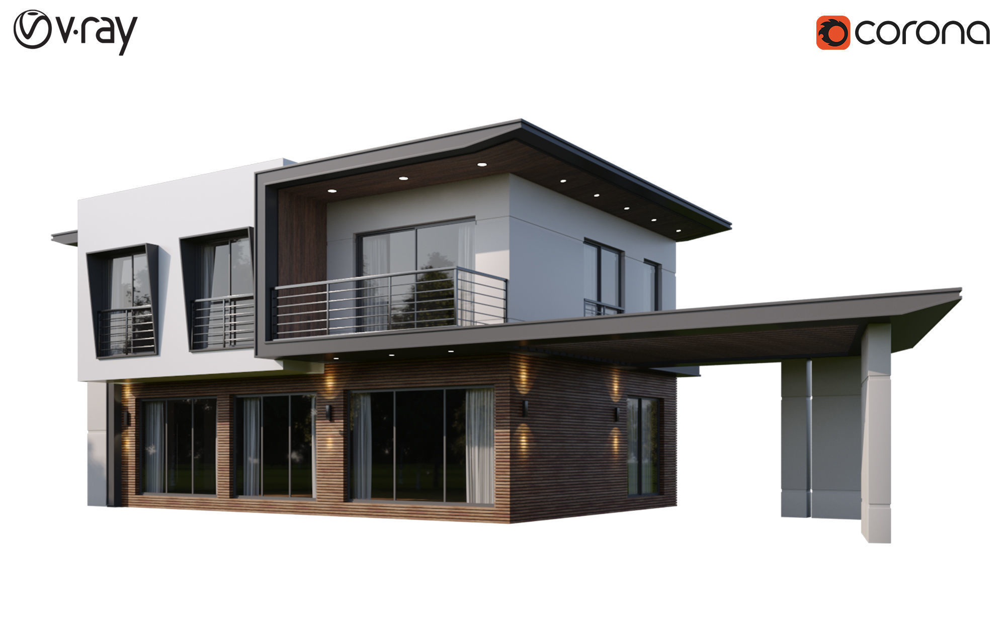 Modern Villas 1 3D model_5