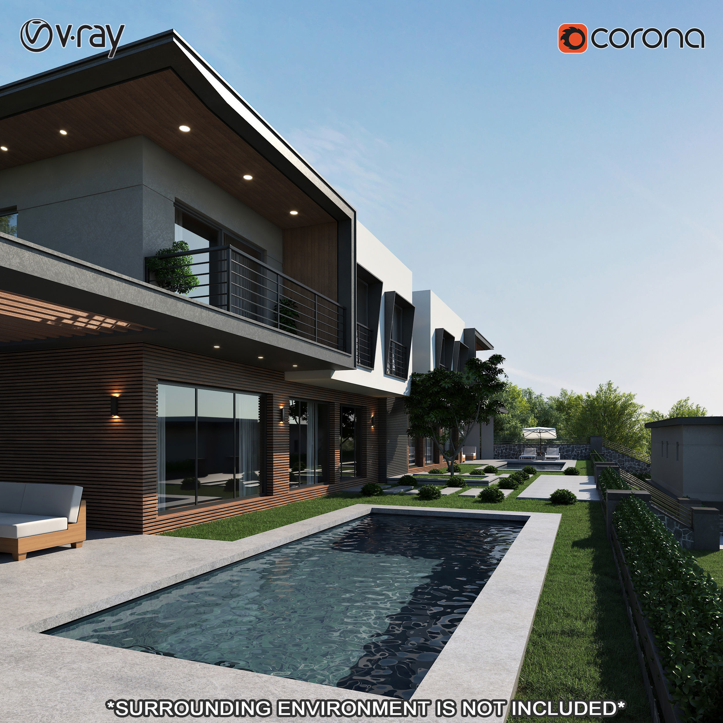 Modern Villas 1 3D model_6