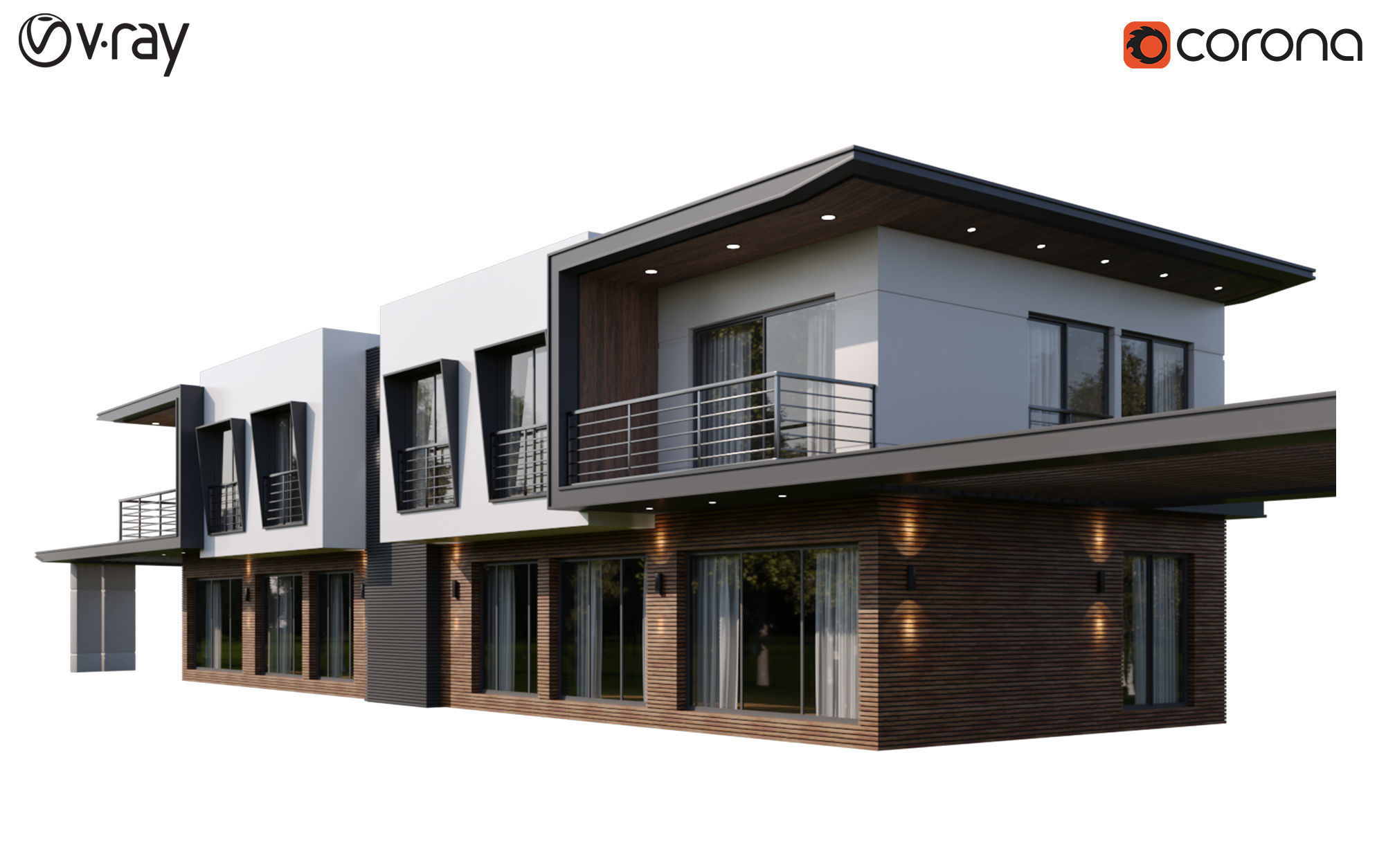 Modern Villas 1 3D model_10