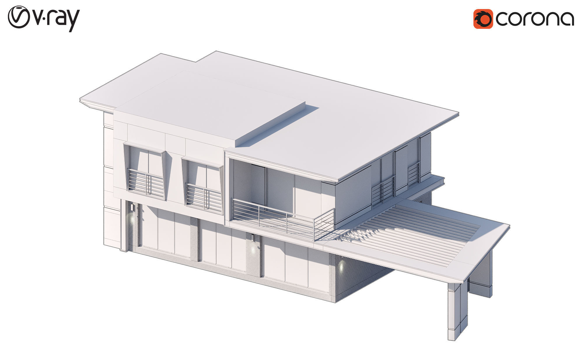 Modern Villas 1 3D model_13