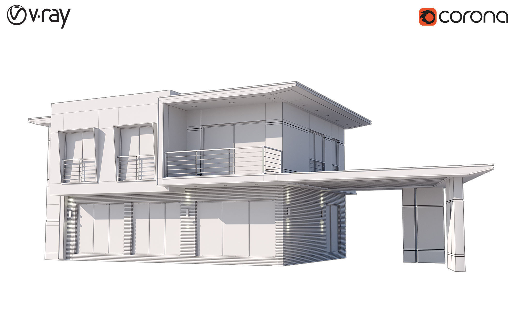 Modern Villas 1 3D model_16