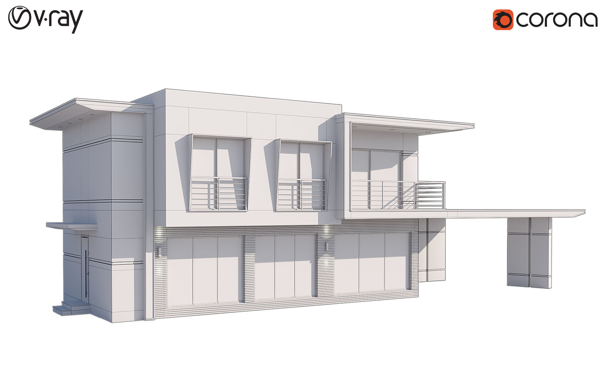 Modern Villas 1 3D model_15