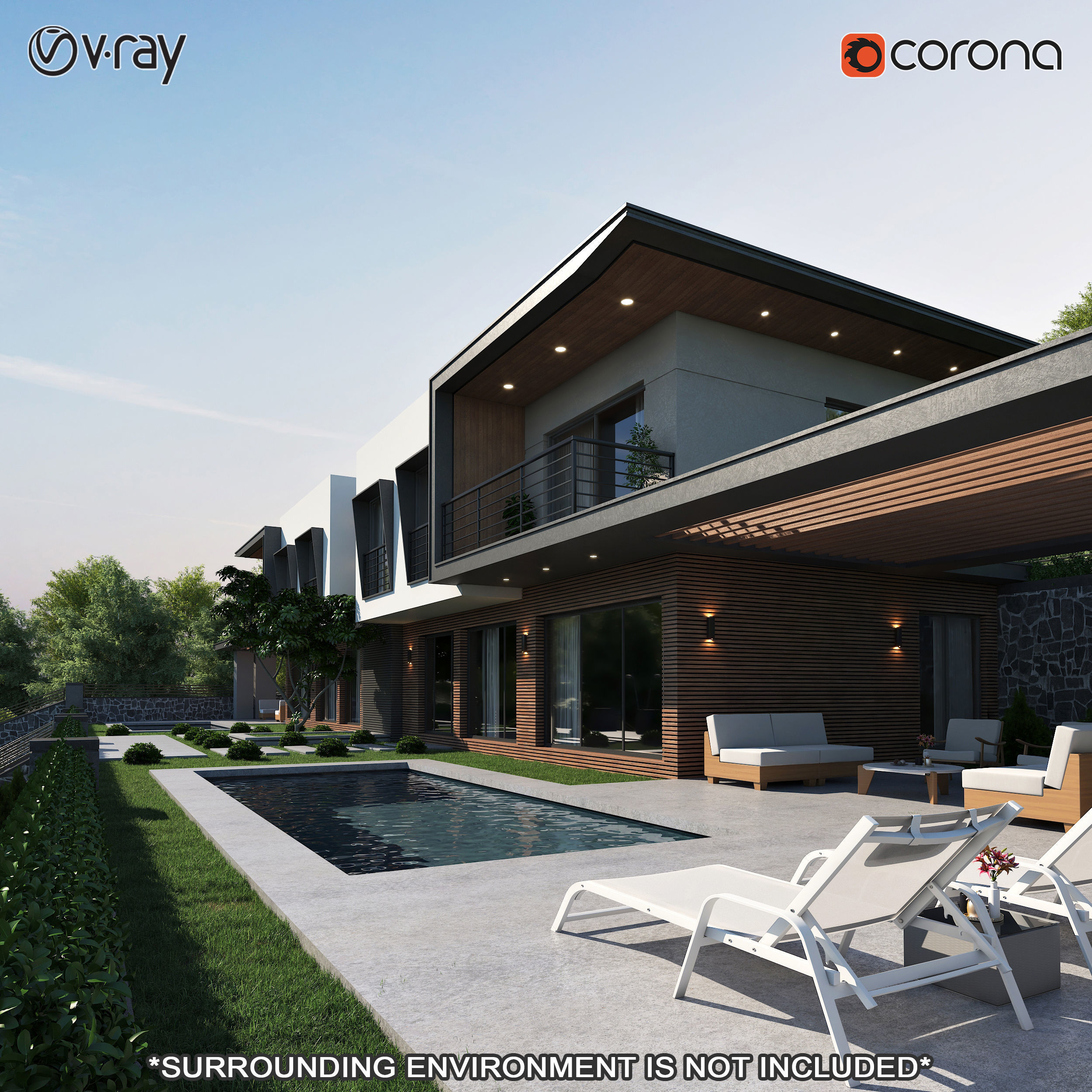 Modern Villas 1 3D model_8