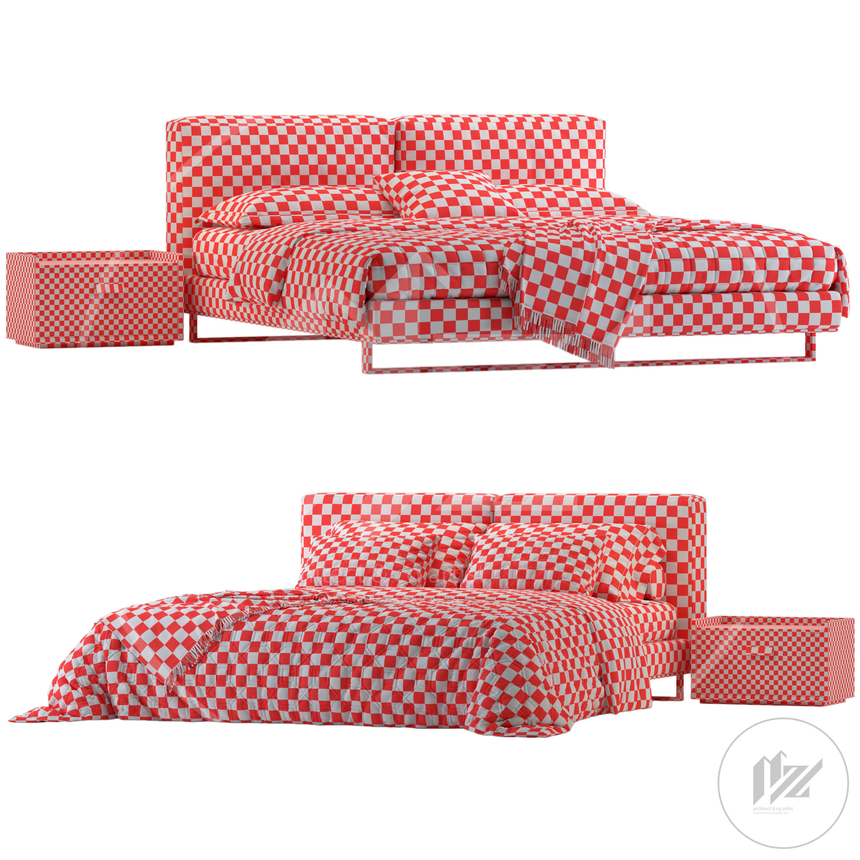 Alivar Echo Bed 3D model_4